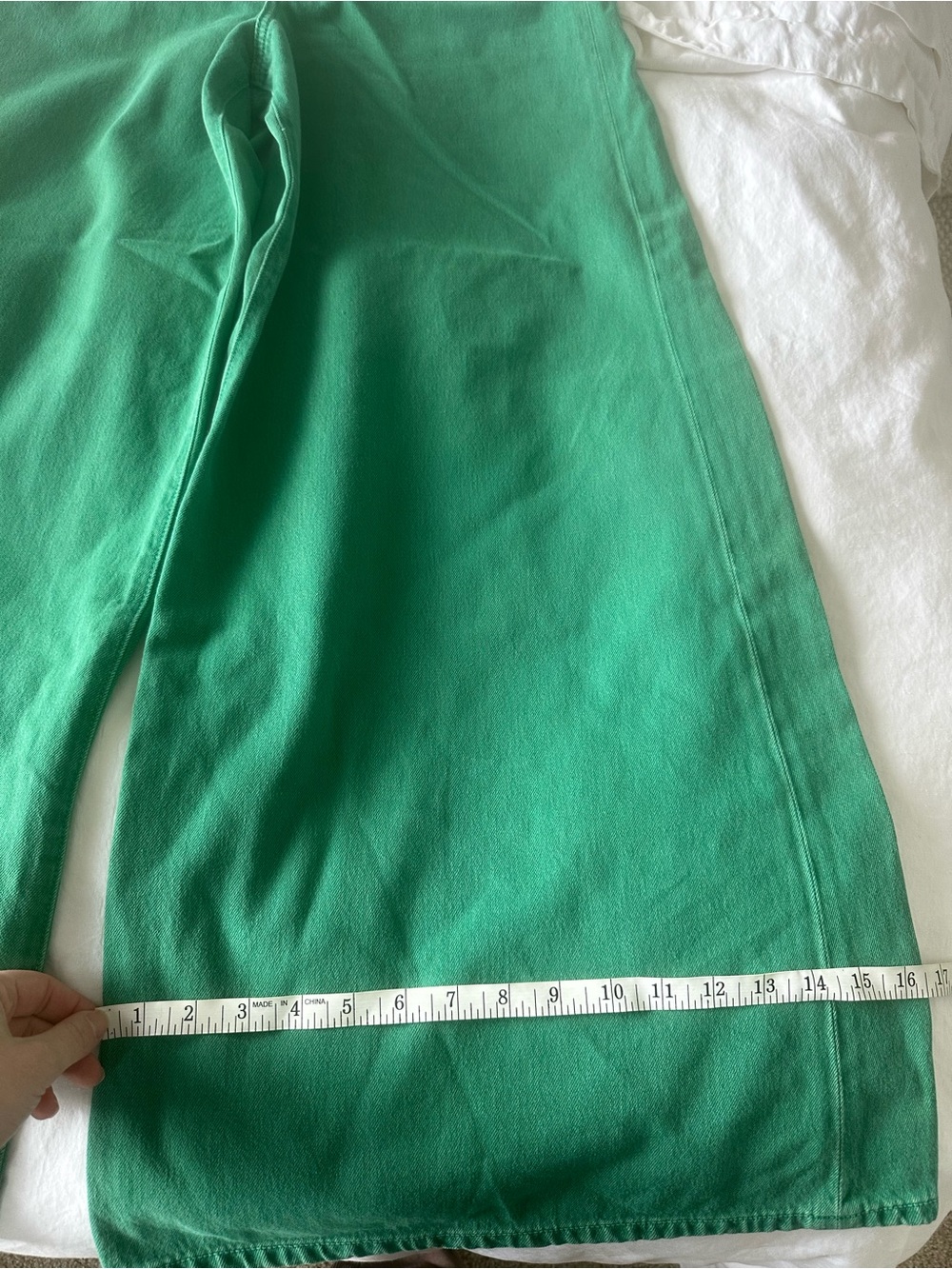 AGOLDE Emerald Green Wide-Leg Jeans - Picture 7 of 7